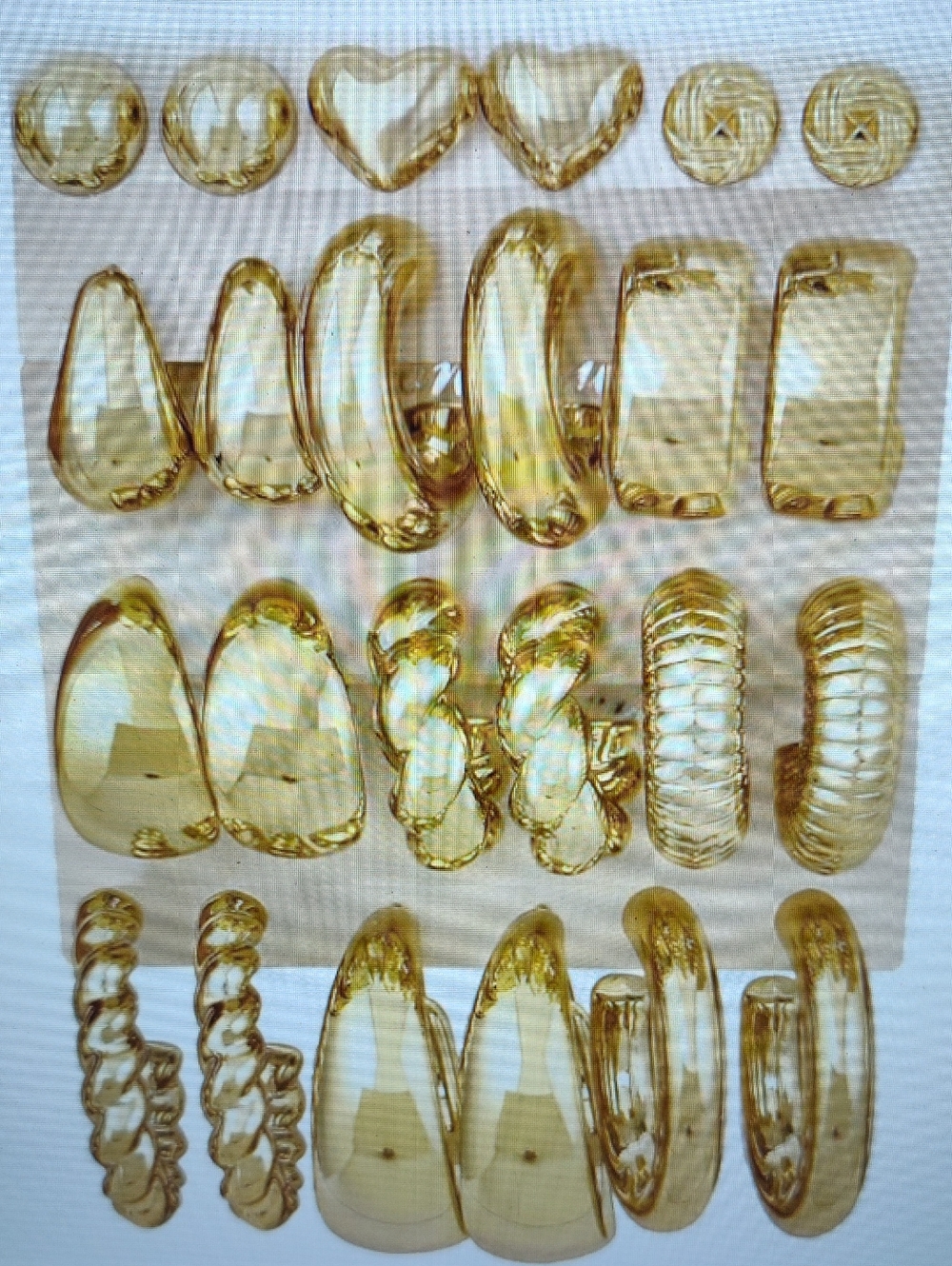 Gold Tone Women's Earring Set – 20 Pairs